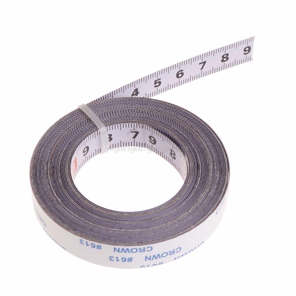 POPULAR Populer Penggaris Metrik 0.9/1meter Lebar 13mm T-Track Woodworking Tools Miter Saw Tape Measures