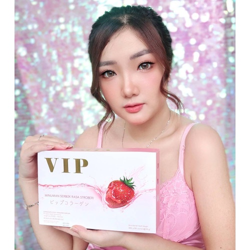 [COD] VIP Collagen Antioxidant Drink Suplemen Kecantikan Pemutih Kulit Wajah &amp; Tubuh Sehat dan Glowing - BPOM 1BOX 20sachet