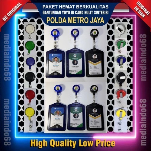 

YOYO ID CARD PUTAR+LOGO POLDA METRO JAYA (Paket Lengkap)