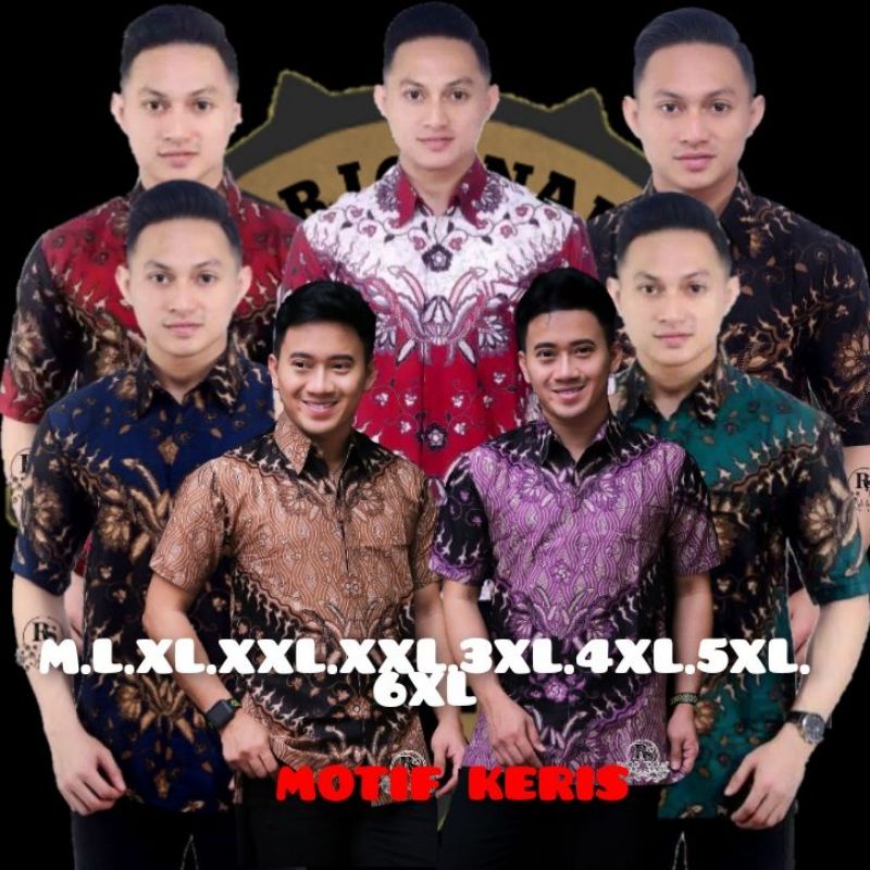 kemeja pria batik pria jumbo M L XL XXL XXXL 4XL 5XL