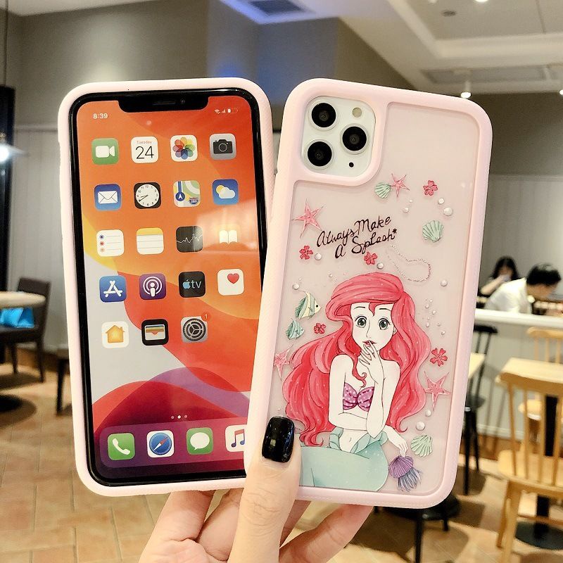 casing ponsel pola putri duyung untuk iPhone 7plus 8plus 7 8 Plus X Xs 11 Pro Max ProMax