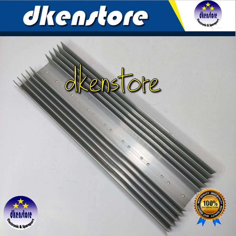 Heatsink Pendingin 5 Sirip 8 Transistor Sanken 30cm tebal 2mm untuk Power sound