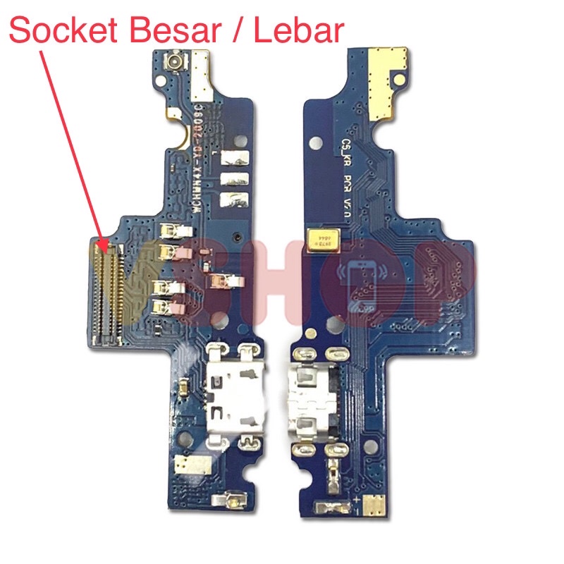 Flexibel Konektor Charger Con Tc Con Cas Xiaomi Redmi Note 4X Big Socket Besar