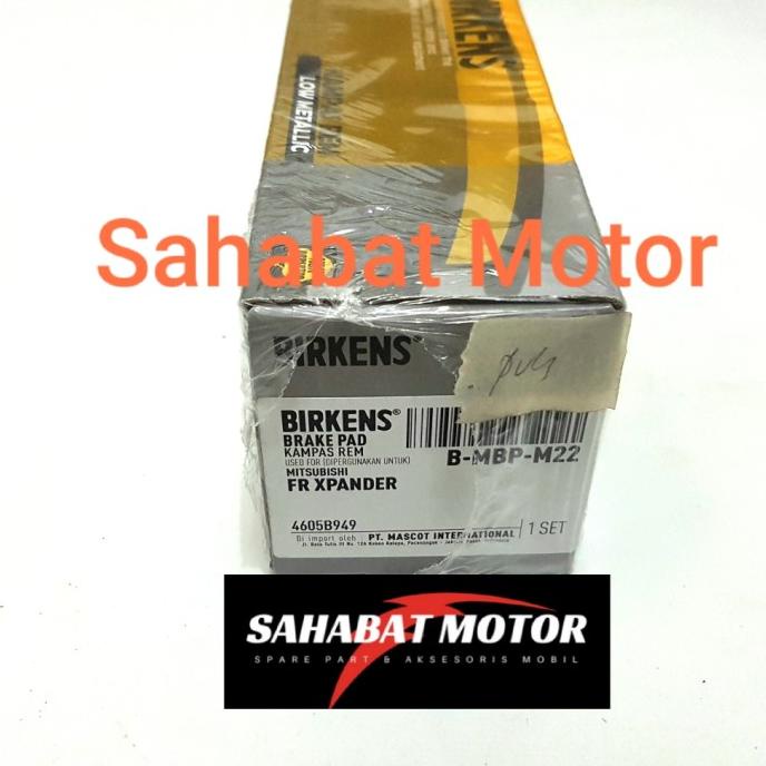 KAMPAS REM DEPAN MITSUBISHI XPANDER BRAKE PAD XPANDER BIRKEN METALLIC