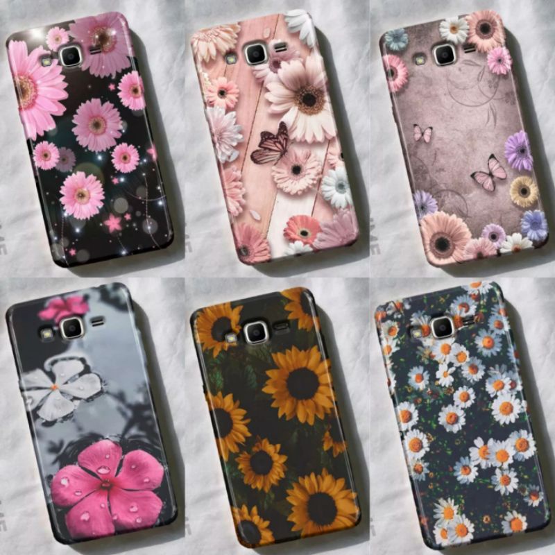 Case Hp Samsung J2 Prime Flower Hardcase Handphone J2Prime Motif Bunga Cantik Karakter Cute Aestheti