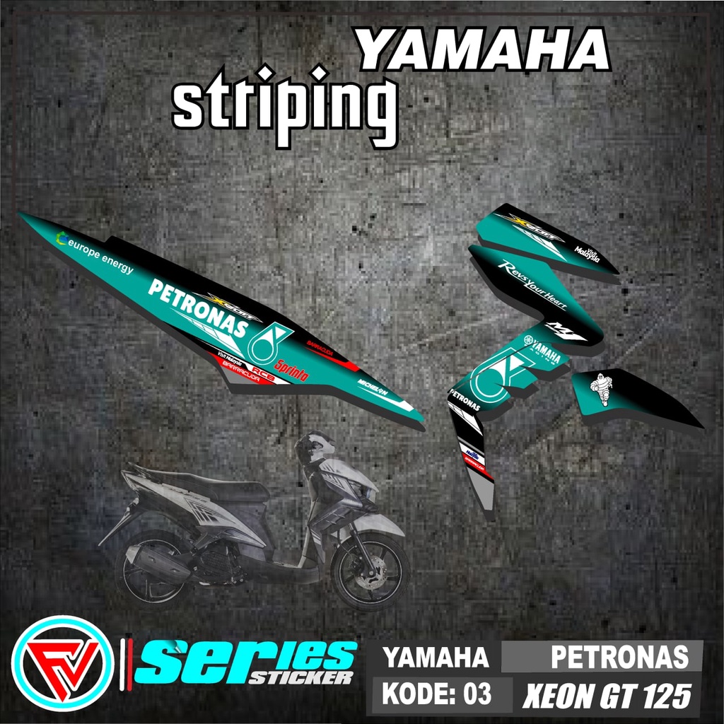 (cod)Stiker Striping List Variasi Xeon GT 125 2014 03 Motif PETRONAS
