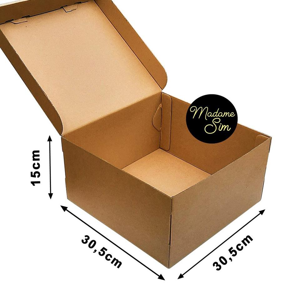 

[ BEST SELLER ] KOTAK KUE - CAKE BOX 30 x 30 x 15 CM - COKLAT (ISI 10 PCS)