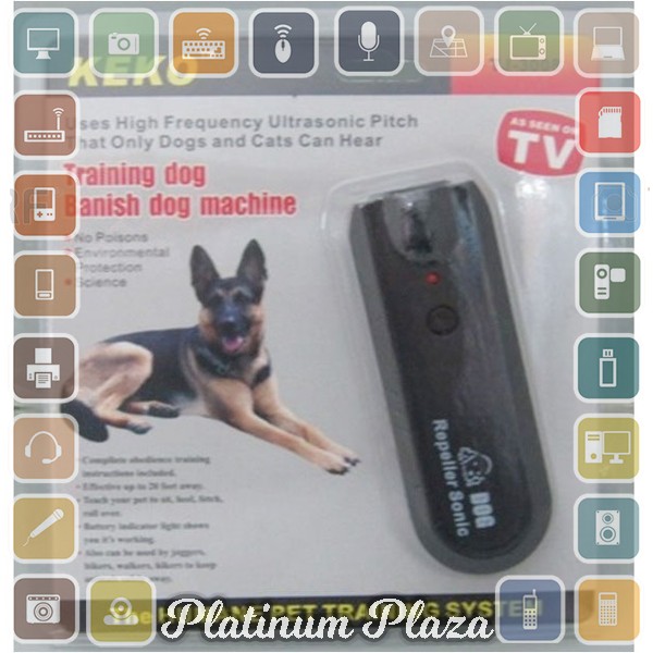 ILOPETS Ultrasonic Dog Repeller Training + 2 Flashlights - TJ-3008 - Black`60HJ1B-