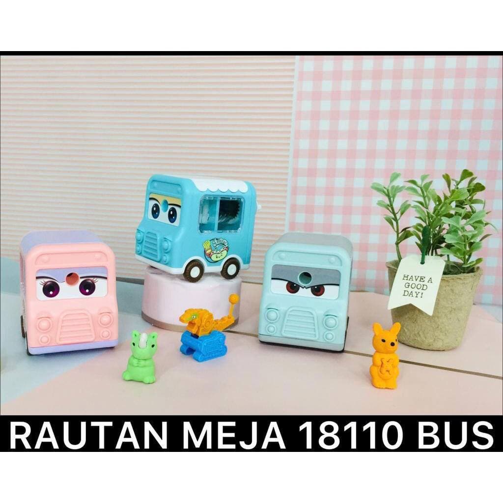 RAUTAN PENSIL MEJA MINI KARAKTER BUS 18110