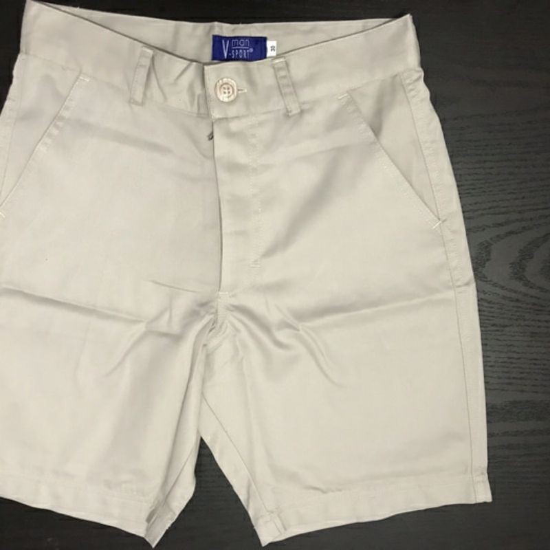 celana pendek kain warna cream (size chart di deskripsi)