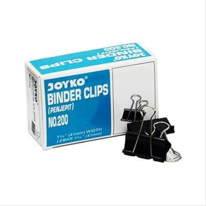 

BINDER CLIP JOYKO NO. 200 LEBAR 41mm | KLIP KERTAS | STATIONERY | ATK