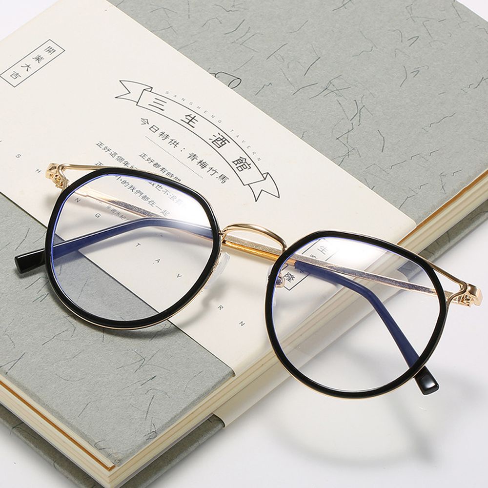 TOP Vision Care Anti-UV Blue Rays Glasses Cute Optical Glasses Computer Goggles Women Metal Eyeglasses Eyewear Myopia Glasses/Multicolor