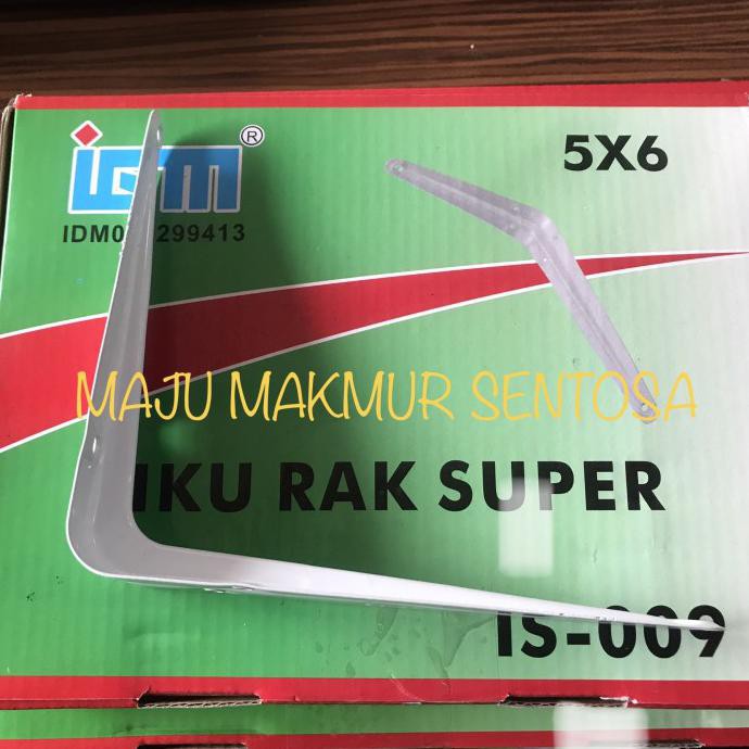 READY STOK SIKU RAK IGM PUTIH 5*6/SIKU PENYANGGA/SIKU BENGKOK/PENYANGGA MEJA LEMA