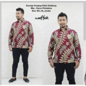 kemeja batik lengan panjang/ seragam kantor/ seragam batik/ kemeja kerja