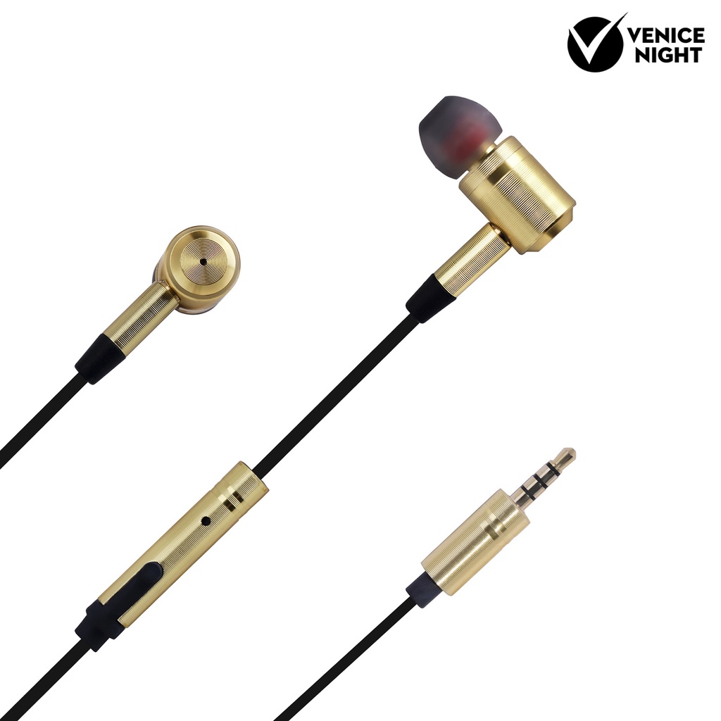 (VNEP) (Berkabel) Headset Earphone Earbuds Sport Gaming In-ear Noise Isolating Metal Jack 3.5mm Untuk Handphone