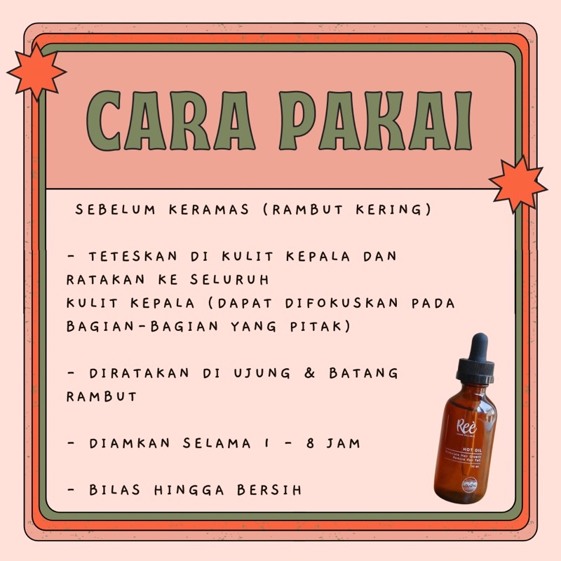 [FRESH STOCK] HOT OIL By REE DERMA SERUM RAMBUT 30ml 100ml