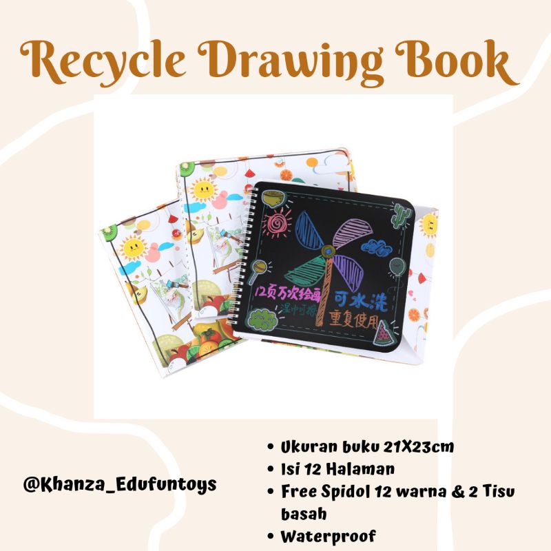 

Mainan Buku gambar portable bisa tulis hapus• Reusable Drawing Book