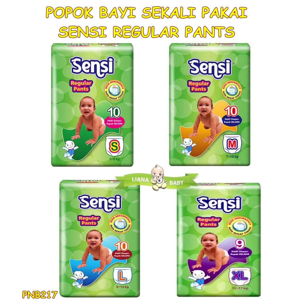 PNB217 POPOK CELANA SEKALI PAKAI SENSI PANT DIAPERS REGULAR PANTS