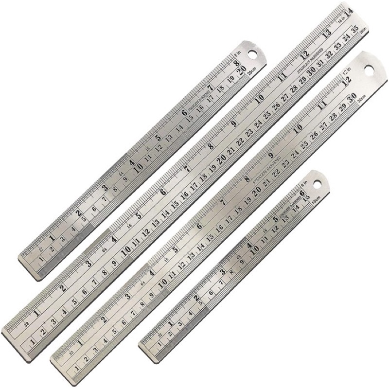 penggaris besi 30cm penggaris ruler stainless steel