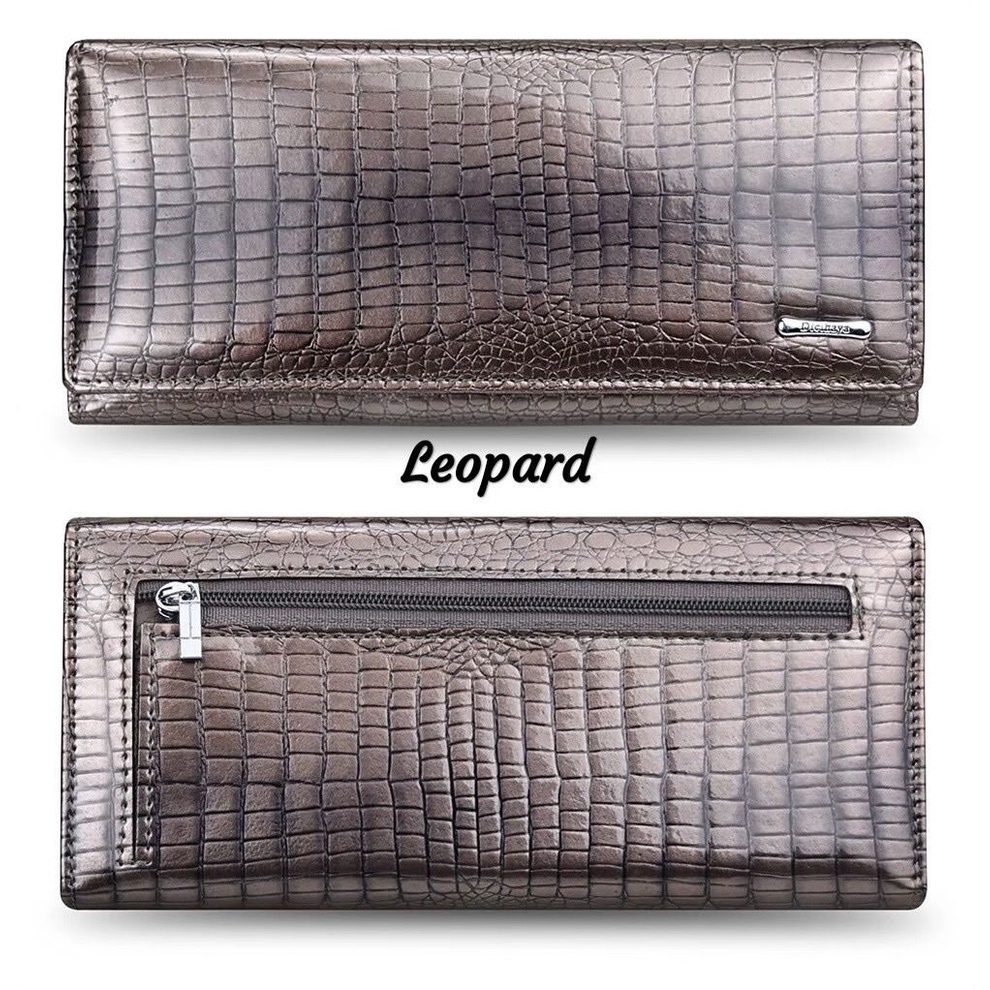 New Dompet Wanita Lipat Panjang Motif Croco Kilau Warna Muat Banyak Ringan Besar