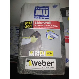 Jual MU200 SKIMWALL Acian Plesteran dan beton 20kg ( MU 200 ) | Shopee ...