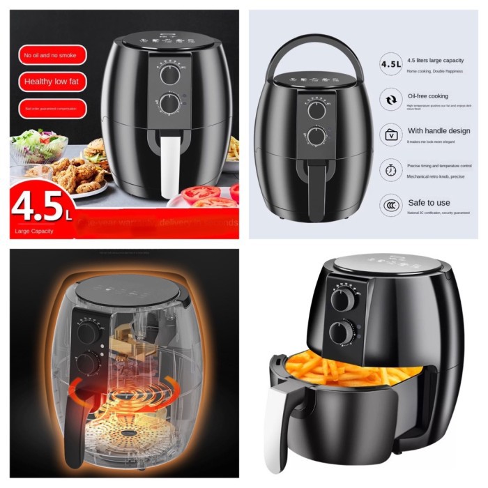 Penggorengan Elektronik tanpa minyak / Air Fryer 4.5 L / Microwave Ori