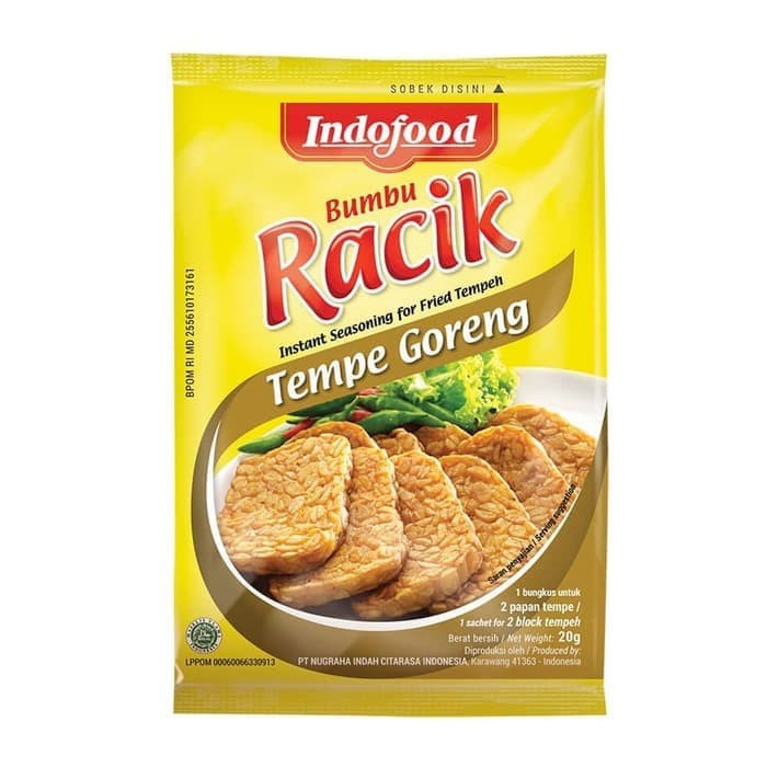 

Indofood Bumbu Racik Tempe 20gr (isi 10 pcs)