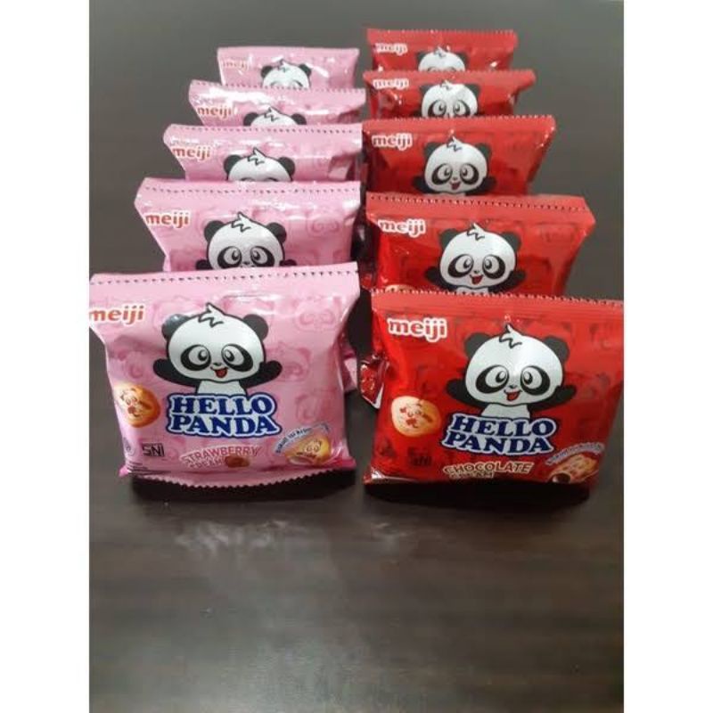 Hello panda biskuit coklat stroberi mini renceng