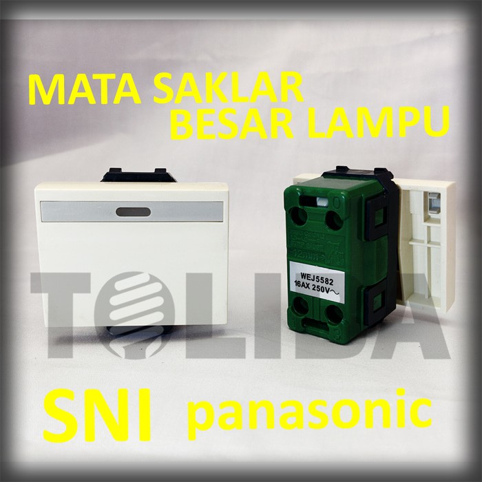 mata saklar besar lampu panasonic WEJ5581 SNI / saklar panasonic