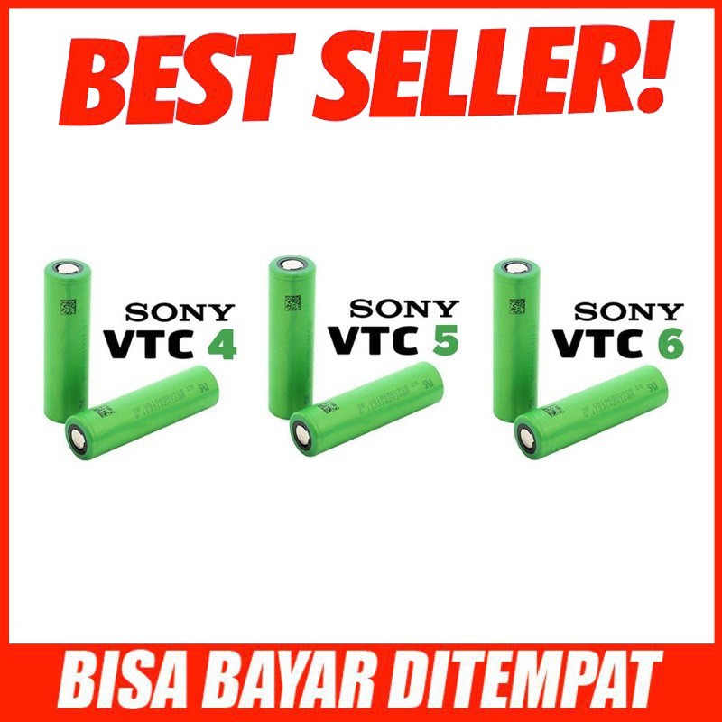 BATERAI SONY VTC 18650 AUTHENTIC / BATRE 18650 SONY VTC 4 , 5 , 6