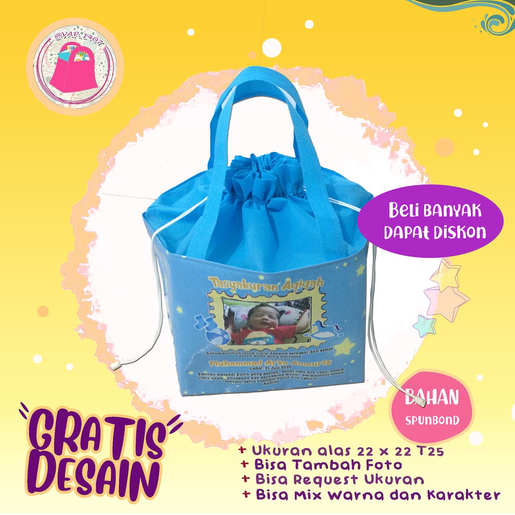 

TAS AQIQAH CUSTOM UKURAN 22X22