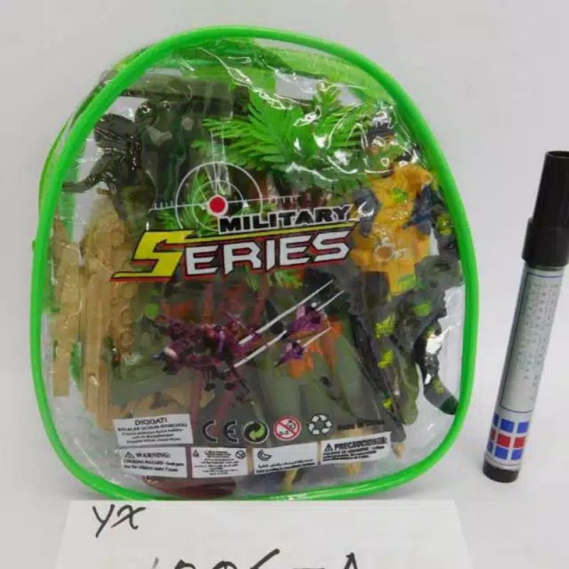 mainan Military combat tas  tentara miniatur 1006A