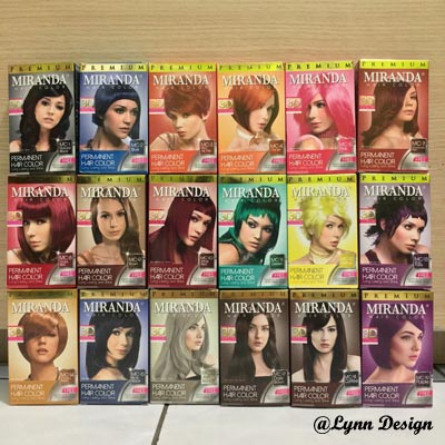 [23 WARNA] [BPOM] Miranda Hair Colour 30gr 30ML | Cat Rambut Miranda | Black Hitam | Brown Coklat | Blue Biru | Pastel | Golden Kuning