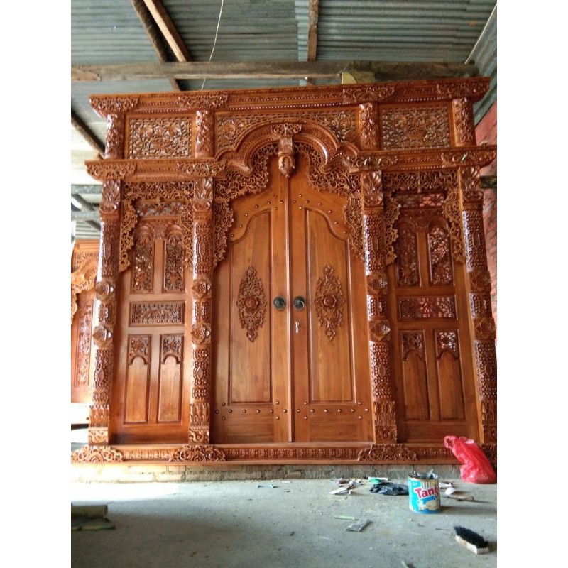 Jual pintu Gebyok ukir jepara 3 meter custom | Shopee Indonesia