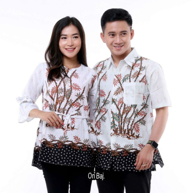 CJA18 Atasan batik wanita JUMBO maura sania  size M L XL XXL XXL XXXL XXXXL XXXXXL sampai 10XL bambu putih