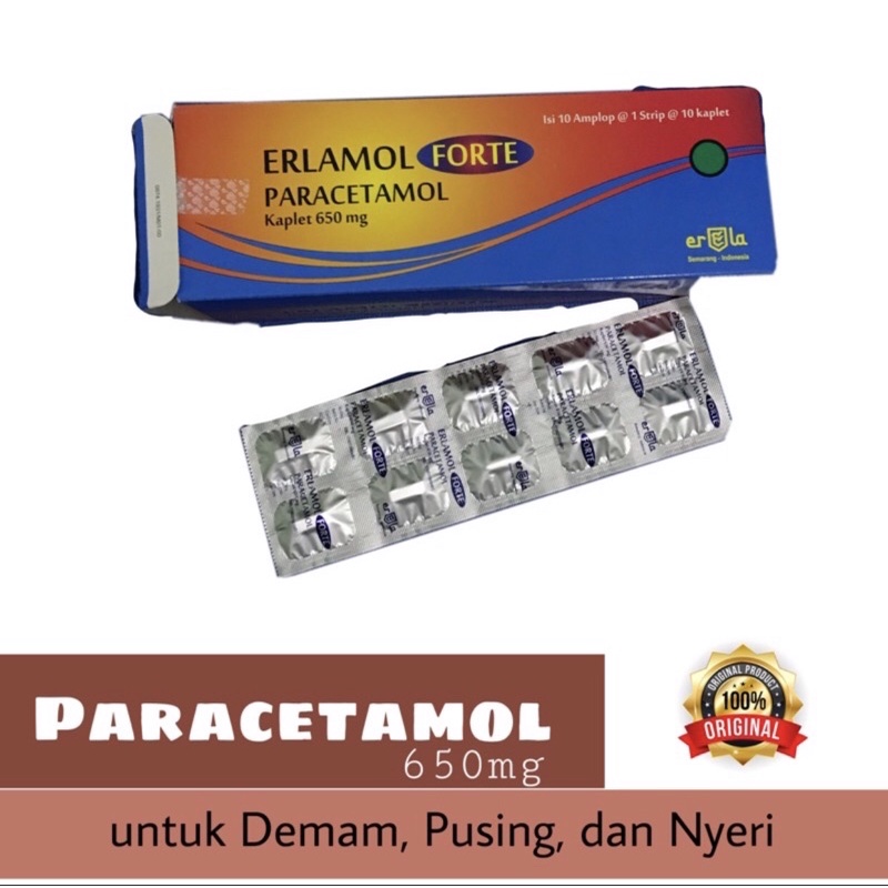 Erlamol paracetamol obat untuk sakit apa