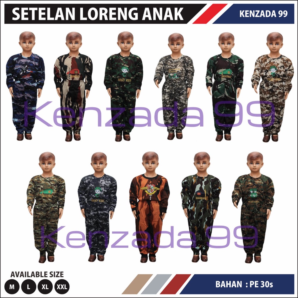 [COD]SETELAN ANAK BAJU LORENG BRIMOM LINUD NKRI MALVINAS NAVY SEAL MARVAT GURUN ACCUPAT