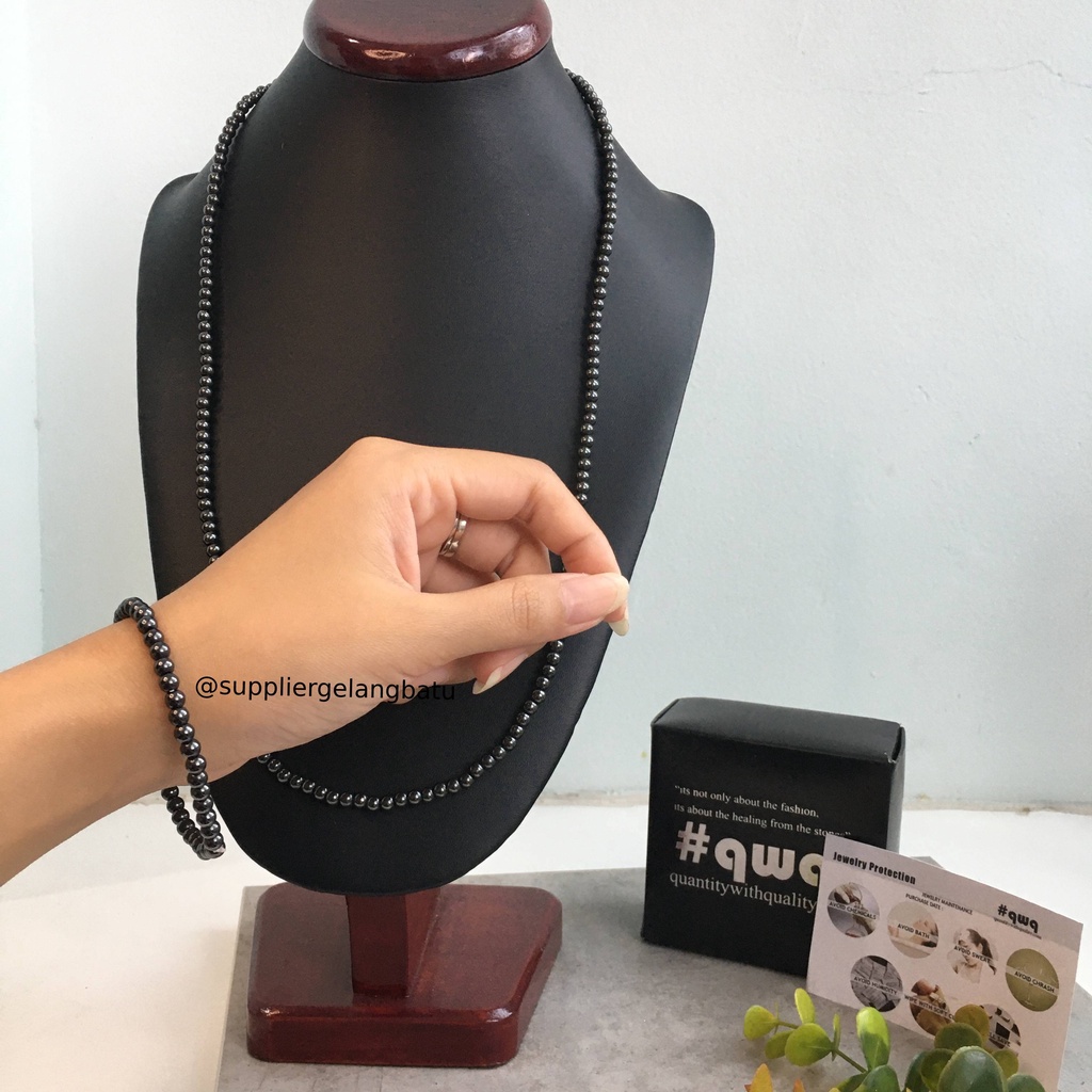 PROMO Kalung Gelang Kesehatan Tormalin 4mm Peredaran darah terapi