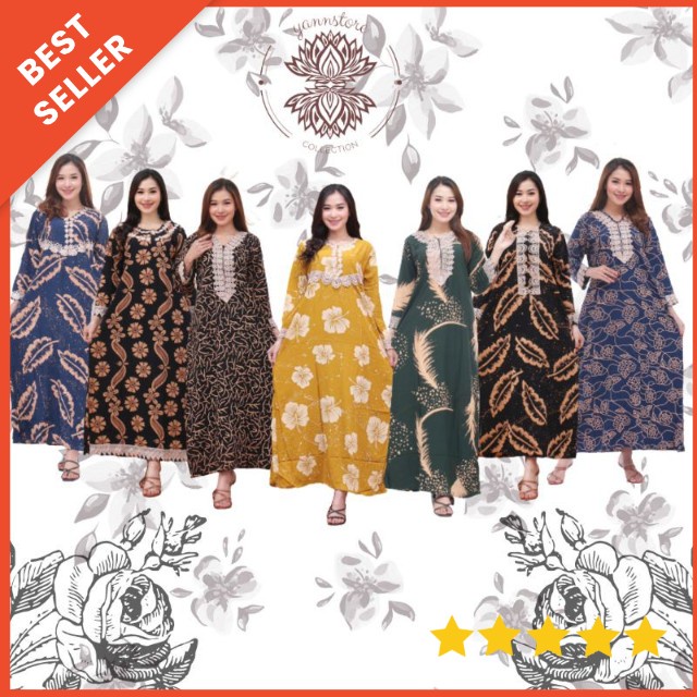 Daster Arab Lengan Panjang Melisa Motif Terbaru Longdress Renda Kekinian Model Busui Ziper