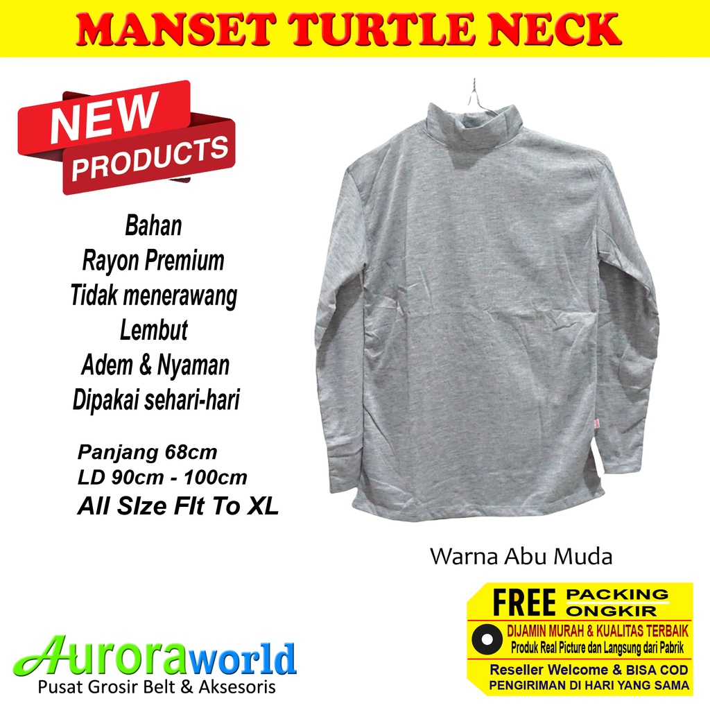 Auroraworld Manset Turtle Neck Bahan Rayon Premium Tidak menerawan , bahan lembut, adem dan nyaman dipakai bisa COD