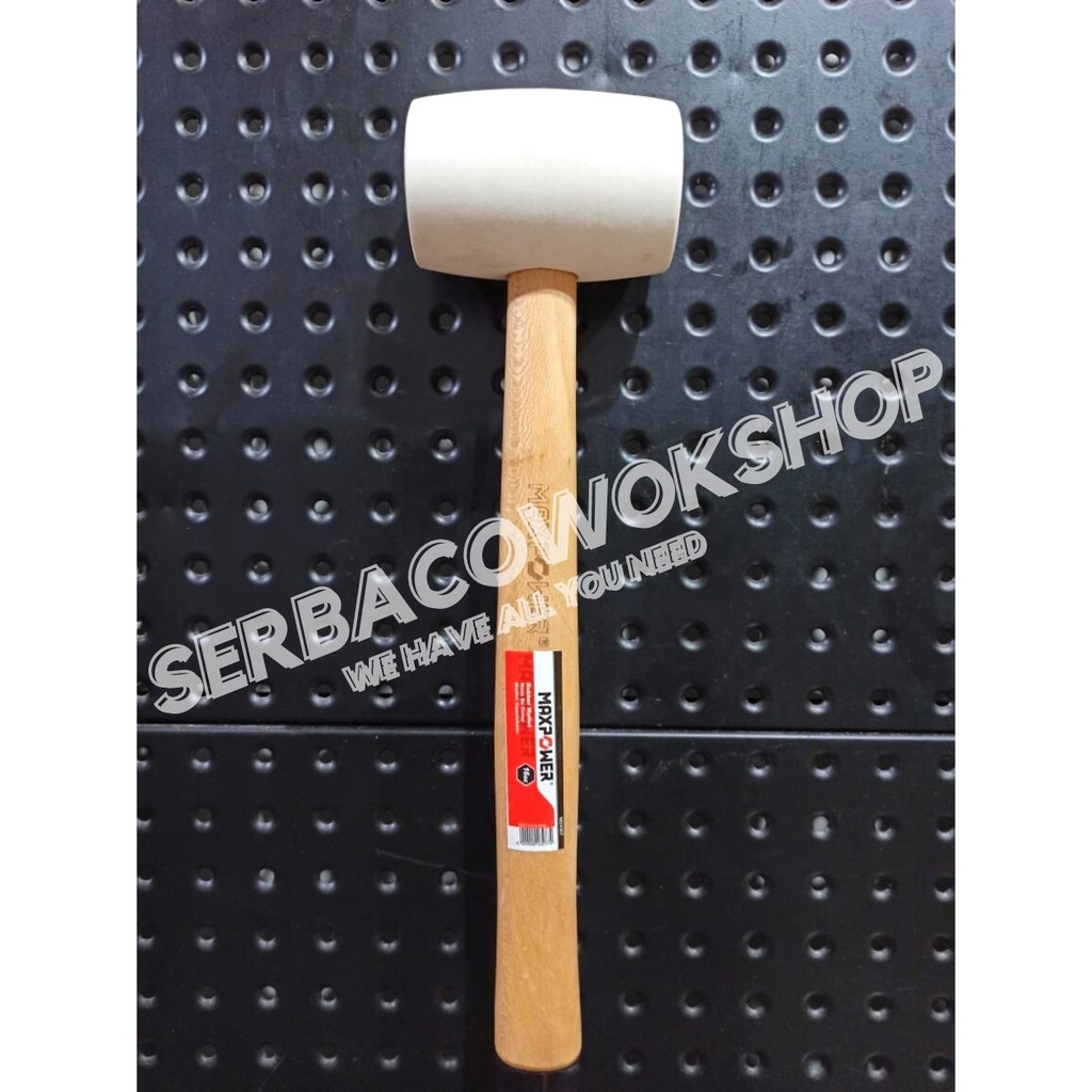 MAXPOWER Palu Karet 16 Oz Gagang Kayu - Rubber Hammer Wooden Handle Termurah Berkualitas