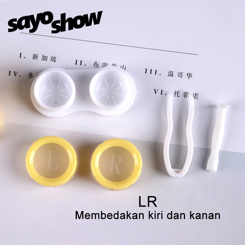 SAYOSHOW - Tempat Softlens Pola Buah Tiga Dimensi / Softlens Case 3D