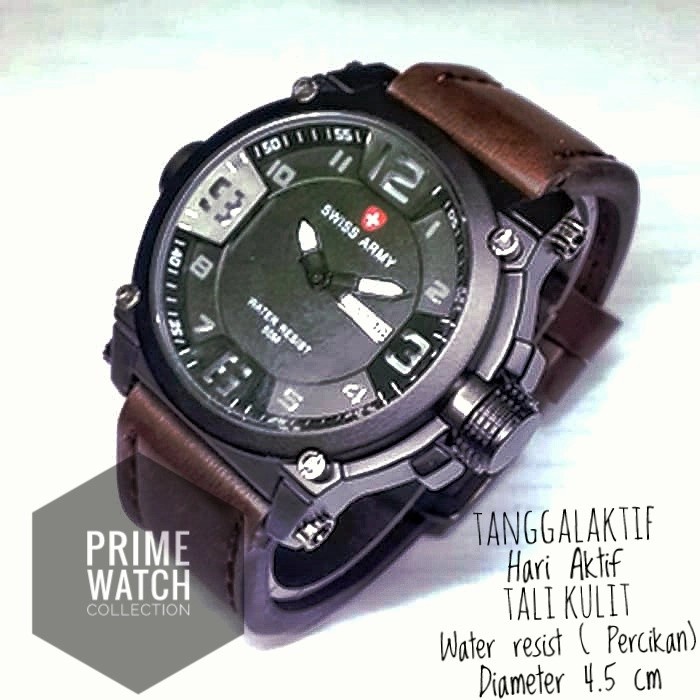Jam Tangan Pria Swiss Army Hitam I7W5 Simple COD Promo Berkualitas Modern Terlaris Bagus Premium Jam