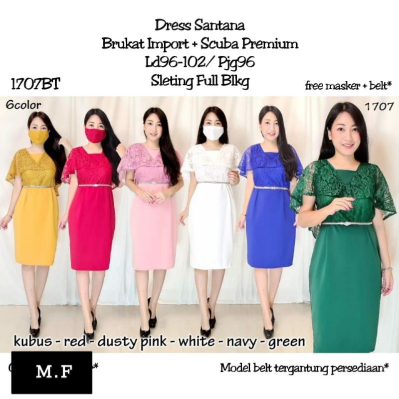 Dress Brukt kombinasi Scuba