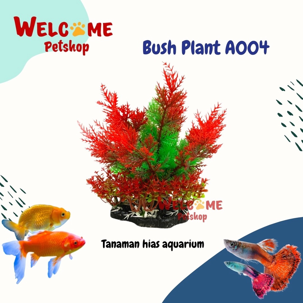 Bush Plant A004 / Hiasan Bunga Tanaman Aquarium / Aksesoris Aquarium