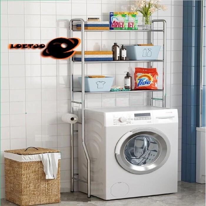Rak Stainless steel mesin cuci kamar mandi 3 susun organizer sabun 891 Kualitas Terbaik