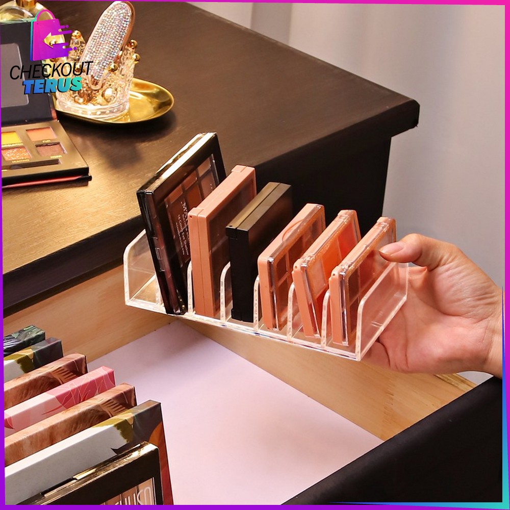 CT K41 K44 Rak Akrilik Kosmetik 7 Grid Tempat Penyimpanan Make Up Rak Kosmetik Acrylic Cosmetic Organizer