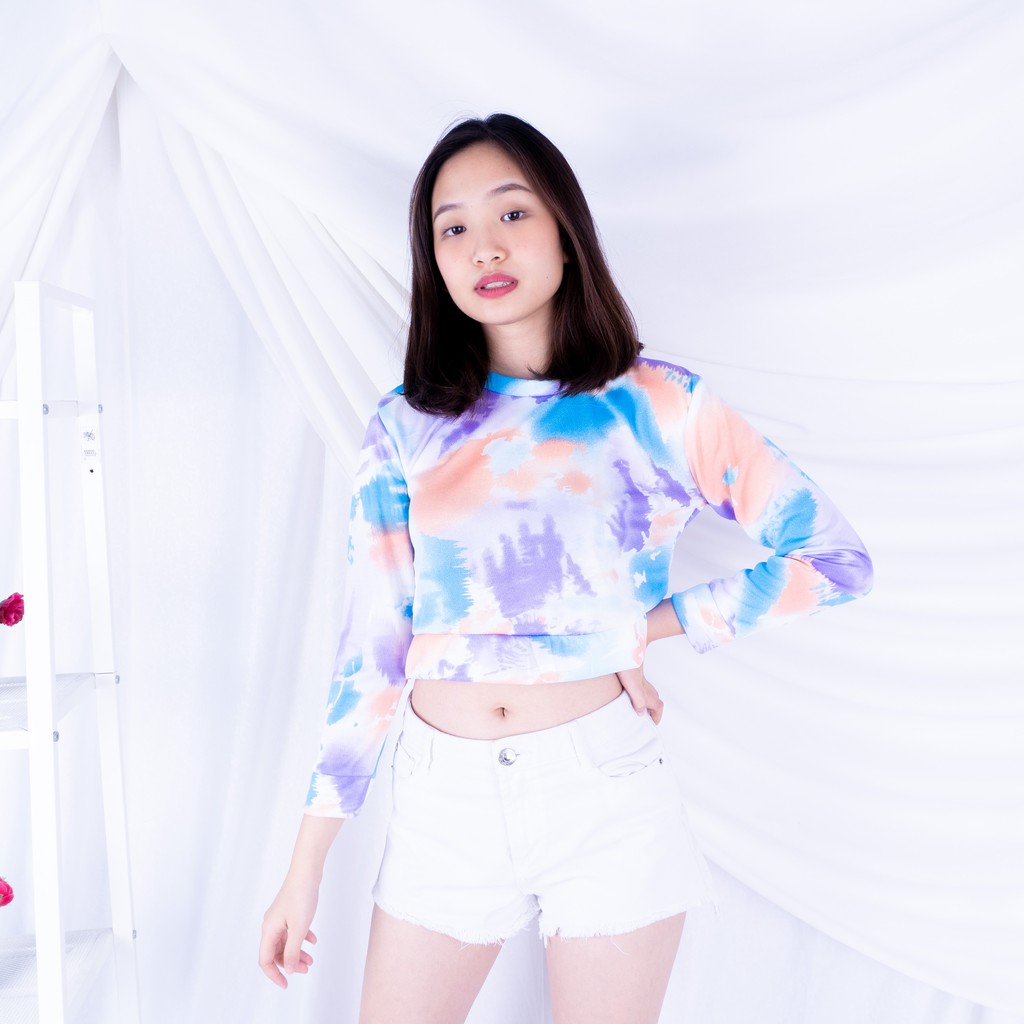 VS - SWEATER CROP ADINCA (TIE DYE) / SWEATER TIE DYE | Atasan Wanita Tie Dye murah