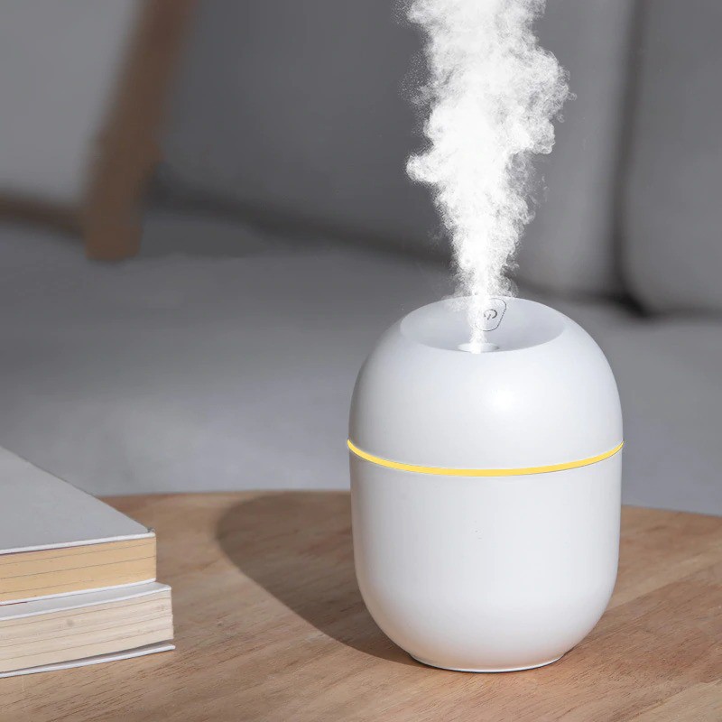 Vinkkatory Mini Air Humidifier Aromatherapy Oil Diffuser LED Light 220ml - WWA187 - White