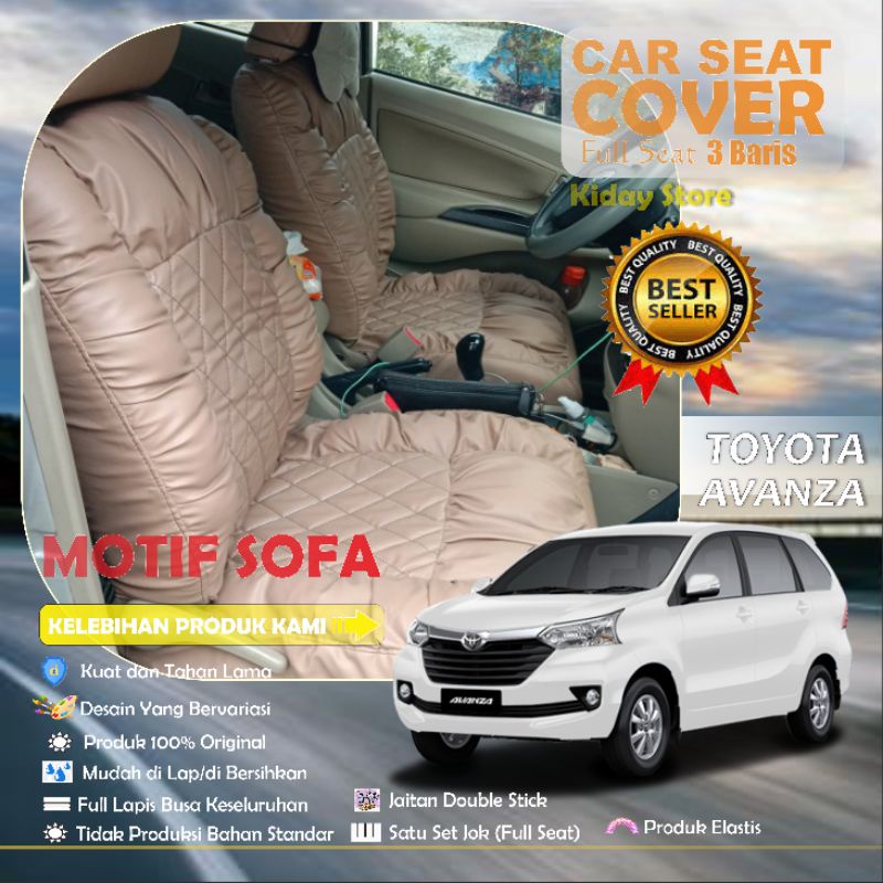 SARUNG JOK MOBIL AVANZA MOTIF SOFA